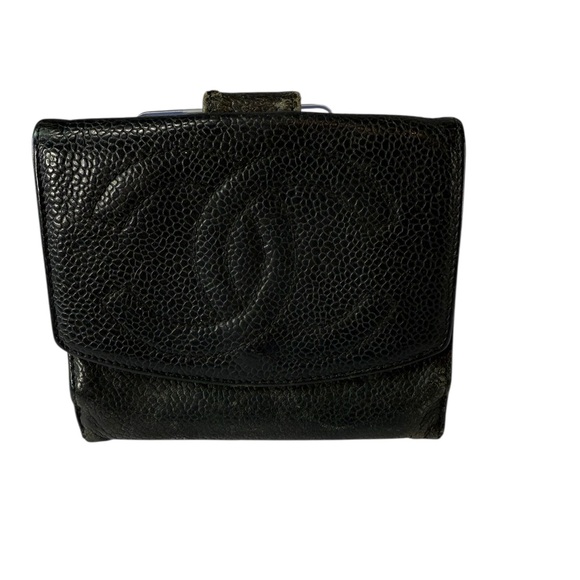 Chanel Black Caviar Leather Wallet